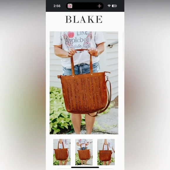 High Noon — The Blake tote/shoulder bag handcrafted buffalo leather - Picture 11 of 12